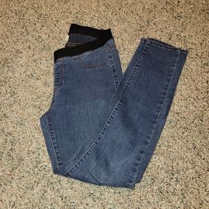 Old Navy Women's Blue Jeggings with Black Elastic Waistband